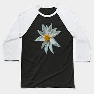 White Dahlia Baseball T-Shirt